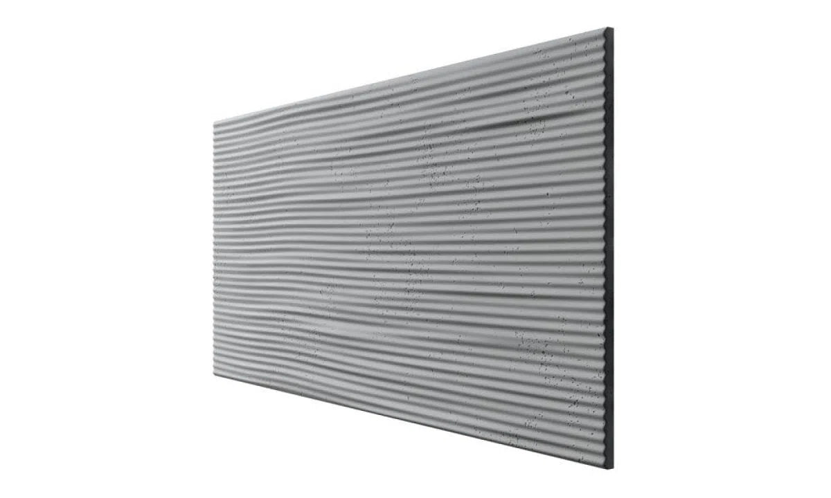 Concrete 3D Wall Panel RIDGES on white background DecorMania.eu