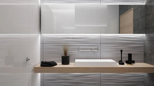 Concrete 3D Wall Panel RIDGES accent wall DecorMania.eu