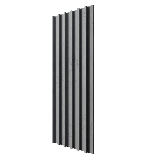 Concrete 3D Wall Panel RIFT L on white background DecorMania.eu