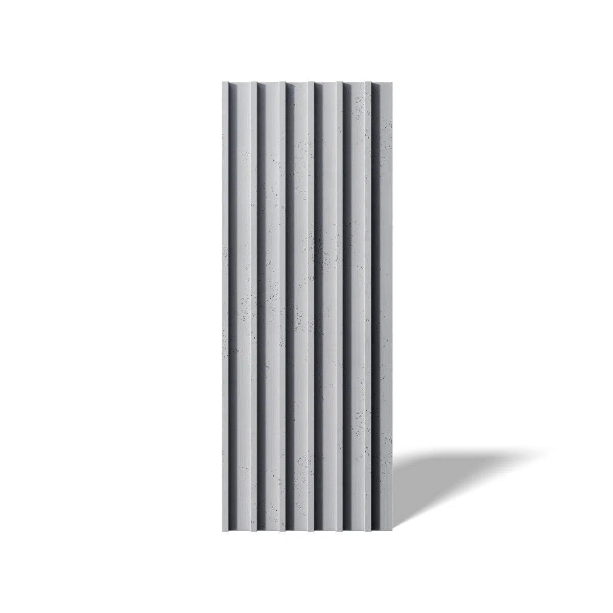 Concrete 3D Wall Panel RIFT L front view on white background DecorMania.eu