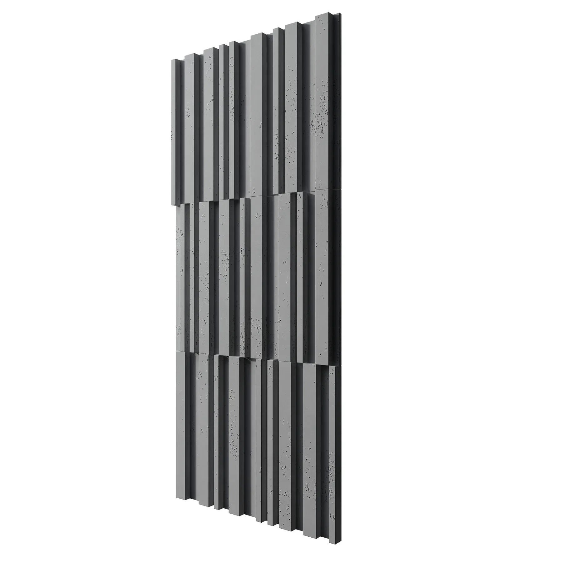 3D Concrete Wall Panels RIFT MIXED colour swatch on white background DecorMania UK