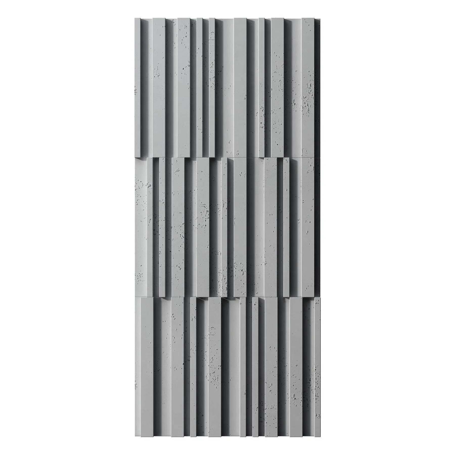 3D Concrete Wall Panels RIFT MIXED colour swatch on white background DecorMania UK