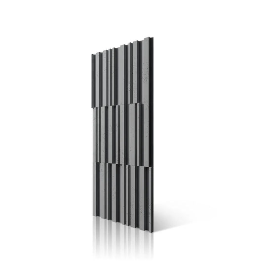 Concrete 3D Wall Panel RIFT MIXED on white background DecorMania.eu