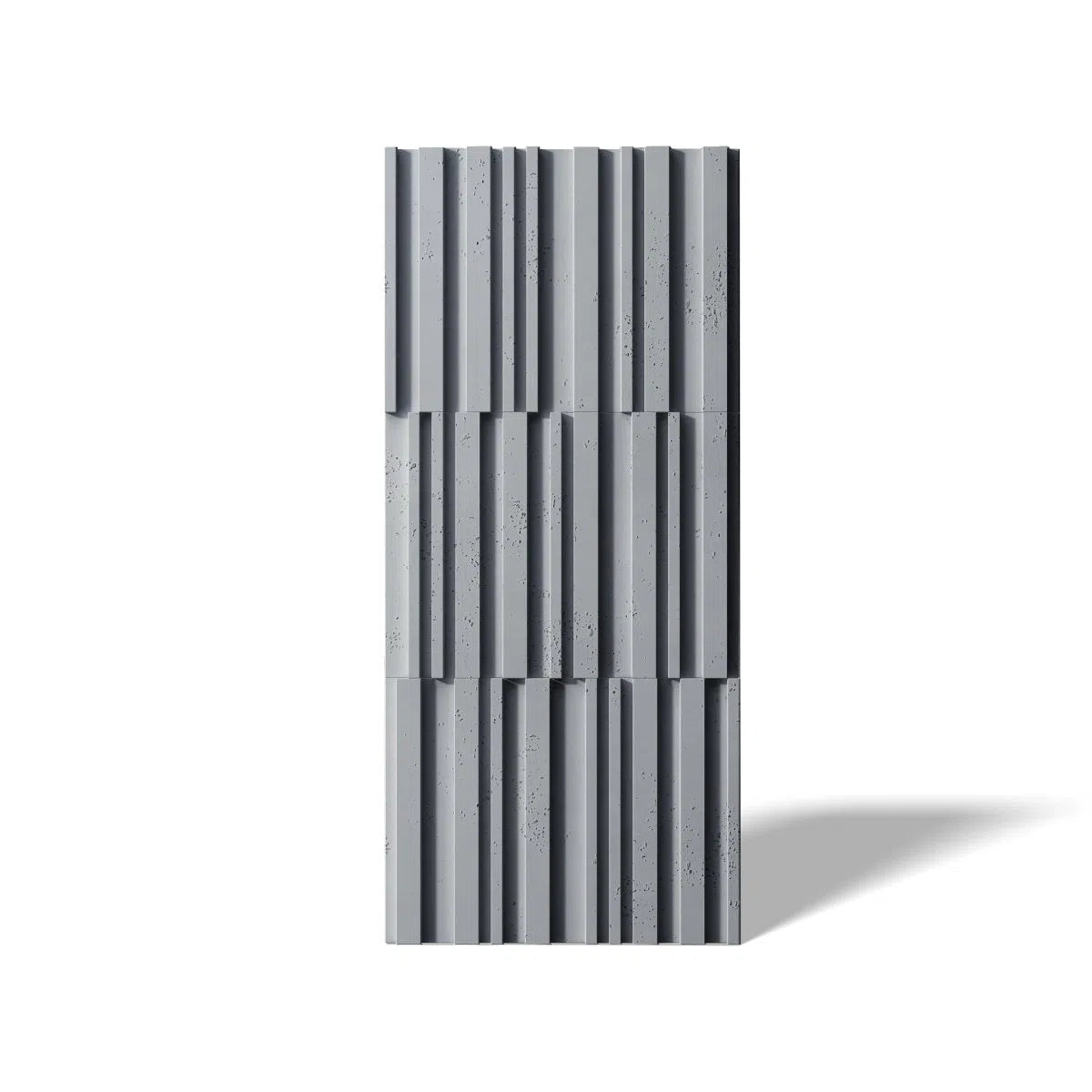 Concrete 3D Wall Panel RIFT MIXED on white colour background DecorMania.eu
