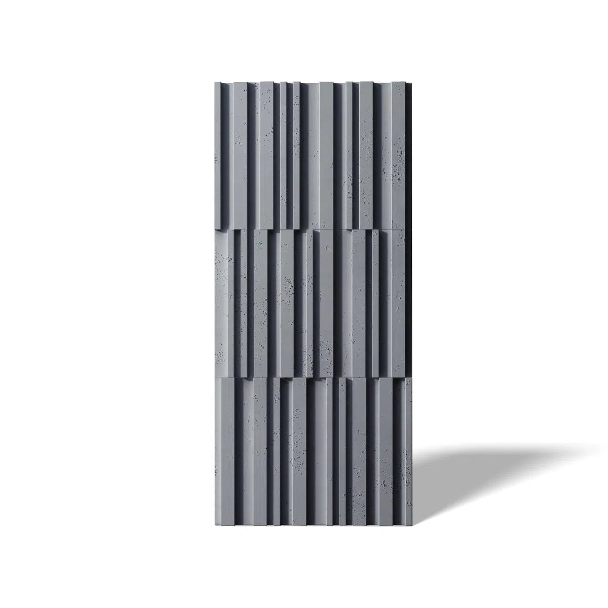 Concrete 3D Wall Panel RIFT MIXED on white colour background DecorMania.eu