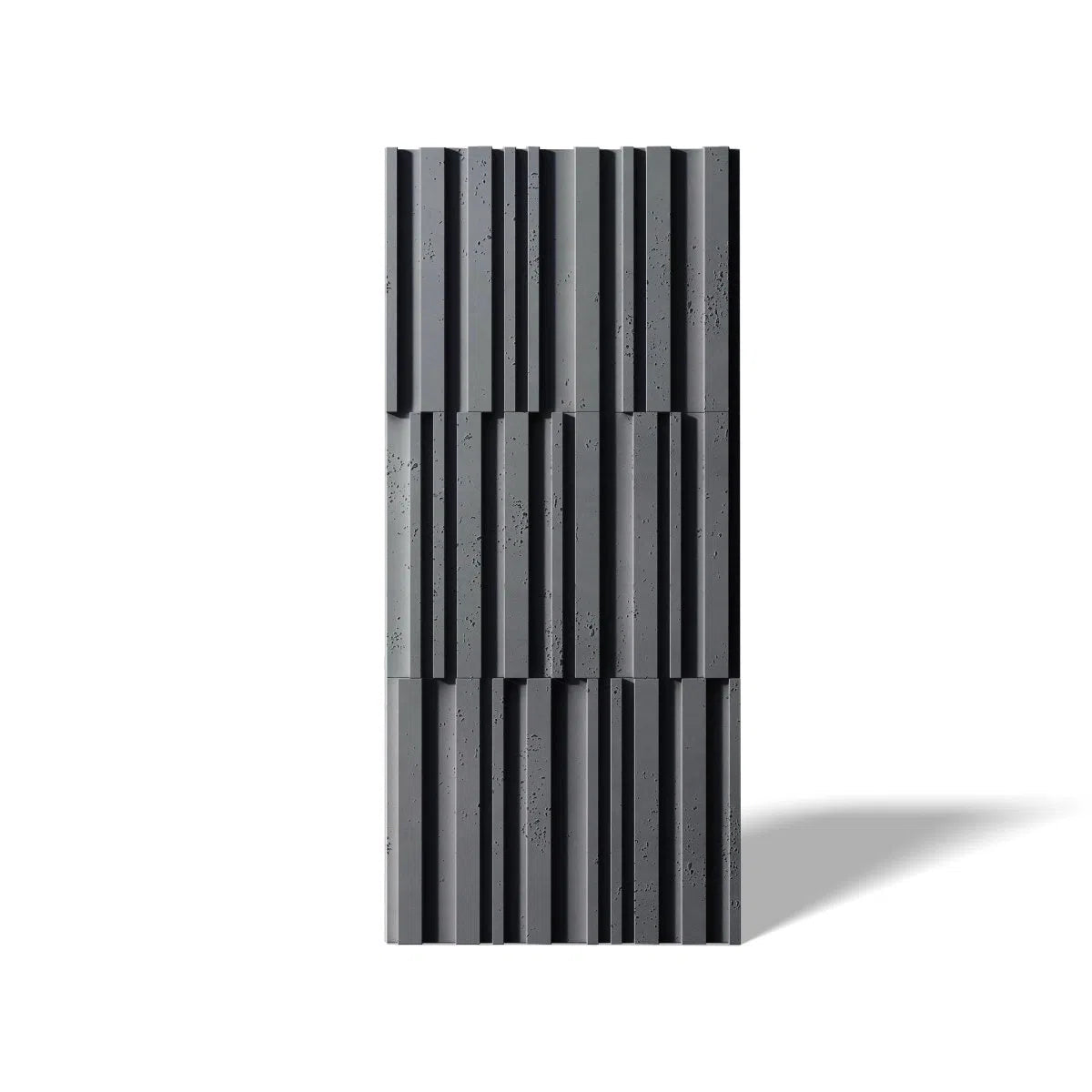 Concrete 3D Wall Panel RIFT MIXED on white colour background DecorMania.eu