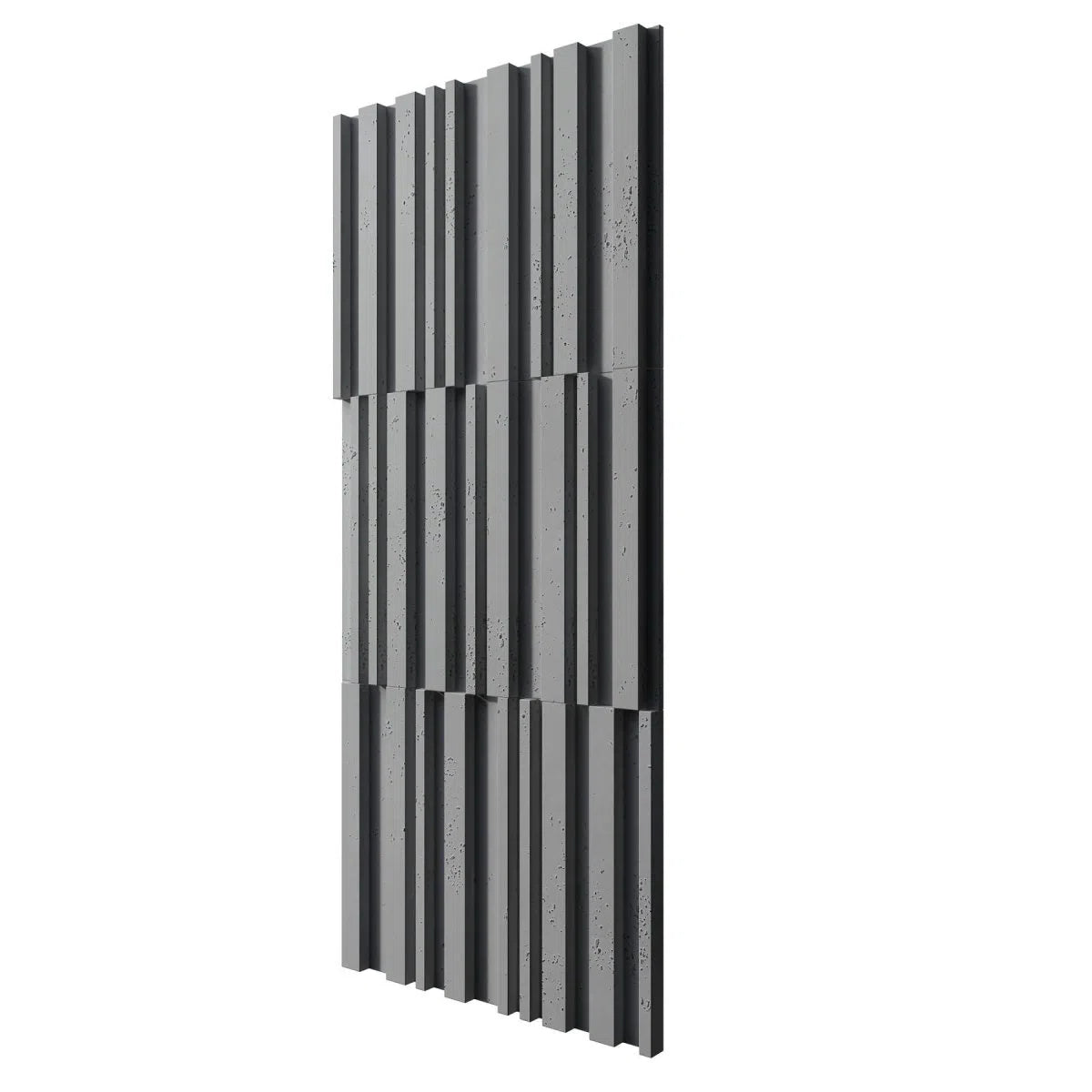 Concrete 3D Wall Panel RIFT MIXED on white background DecorMania.eu