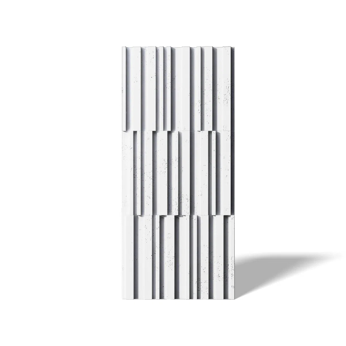 Concrete 3D Wall Panel RIFT MIXED on white background DecorMania.eu