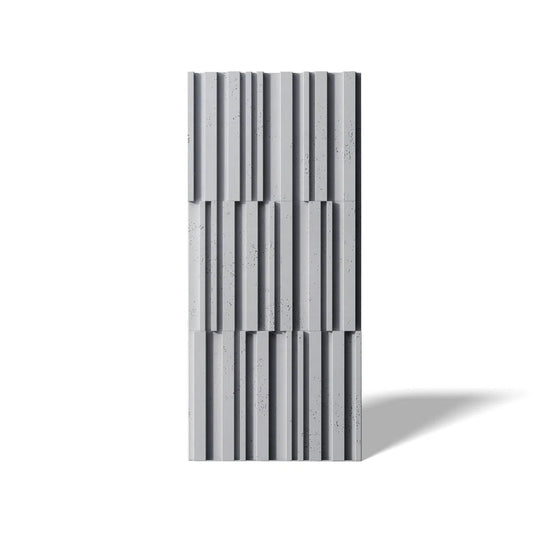 Concrete 3D Wall Panel RIFT MIXED on white background DecorMania.eu