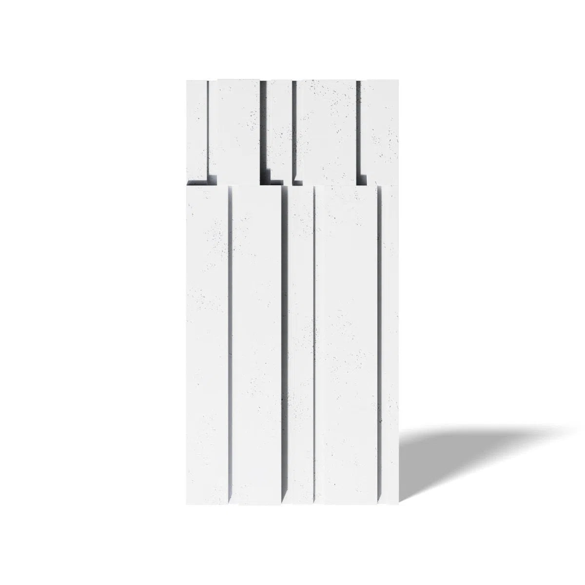 Concrete 3D Wall Panel ROOFTOPS WHITE BS on white background DecorMania.eu