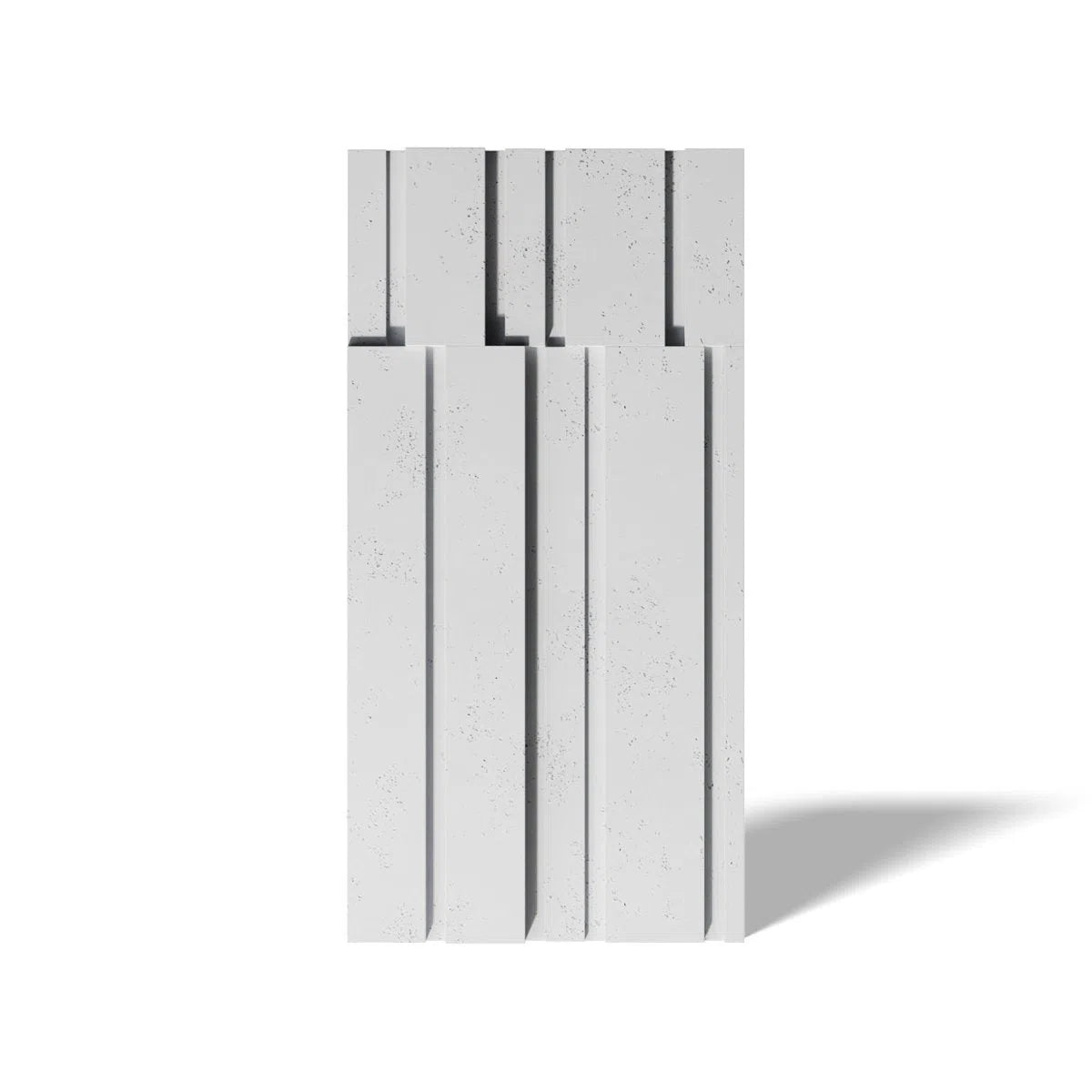 Concrete 3D Wall Panel ROOFTOPS B0 on white background DecorMania.eu