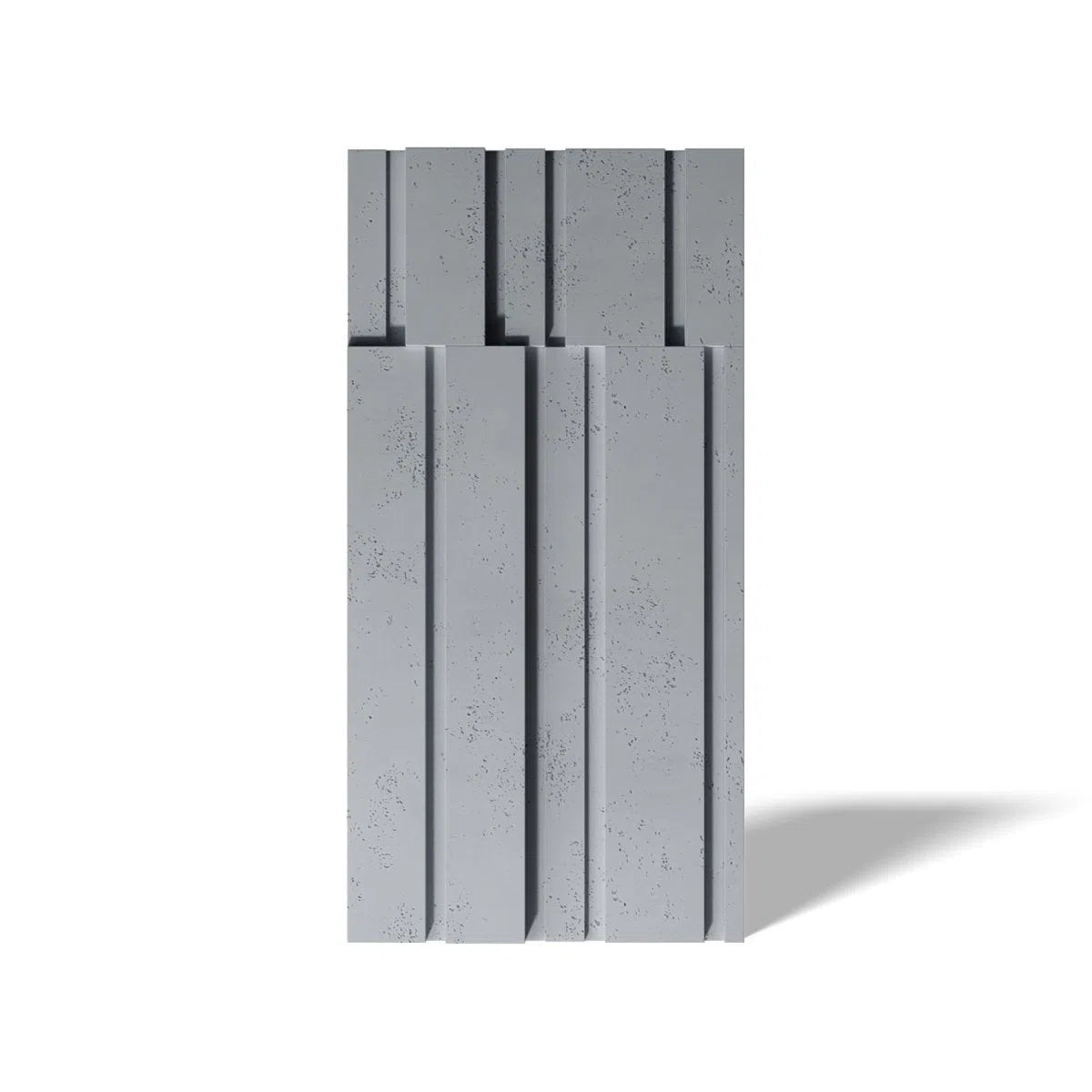Concrete 3D Wall Panel ROOFTOPS S51 on white background DecorMania.eu