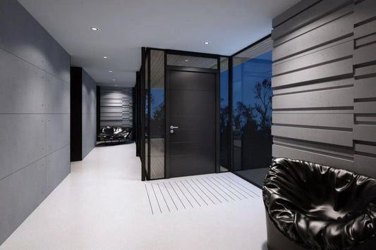 Concrete 3D Wall Panel ROOFTOPS in modern interior DecorMania.eu