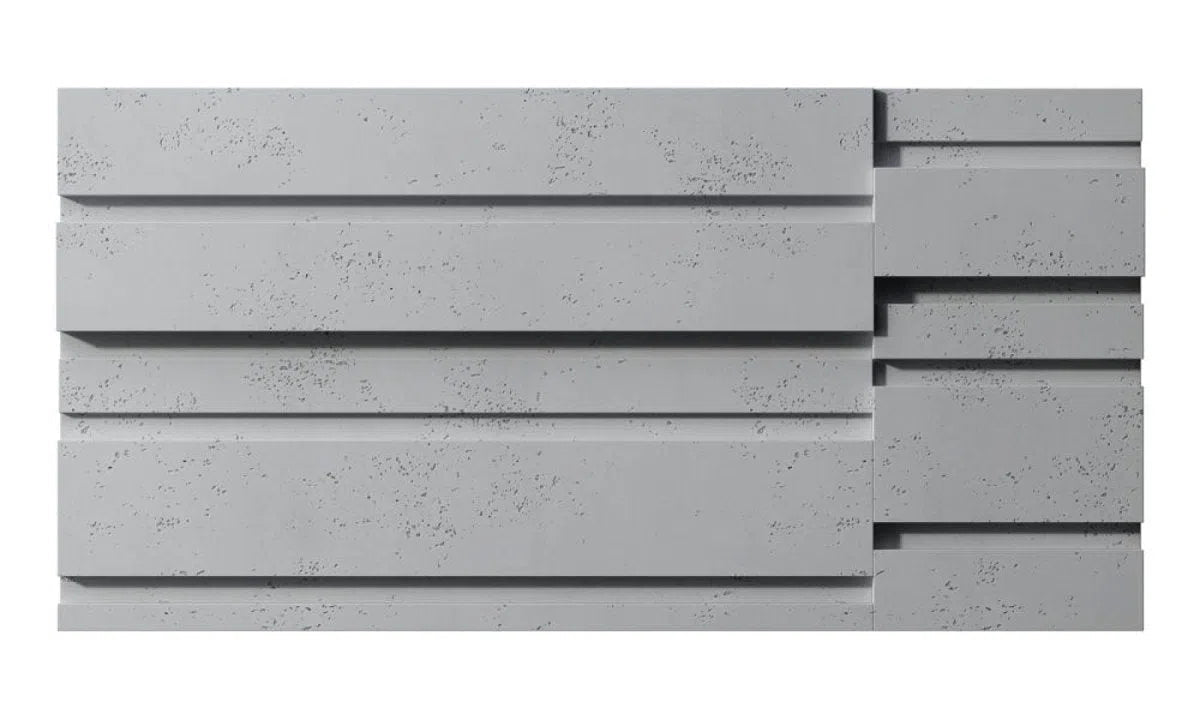 Concrete 3D Wall Panel ROOFTOPS on white background DecorMania.eu