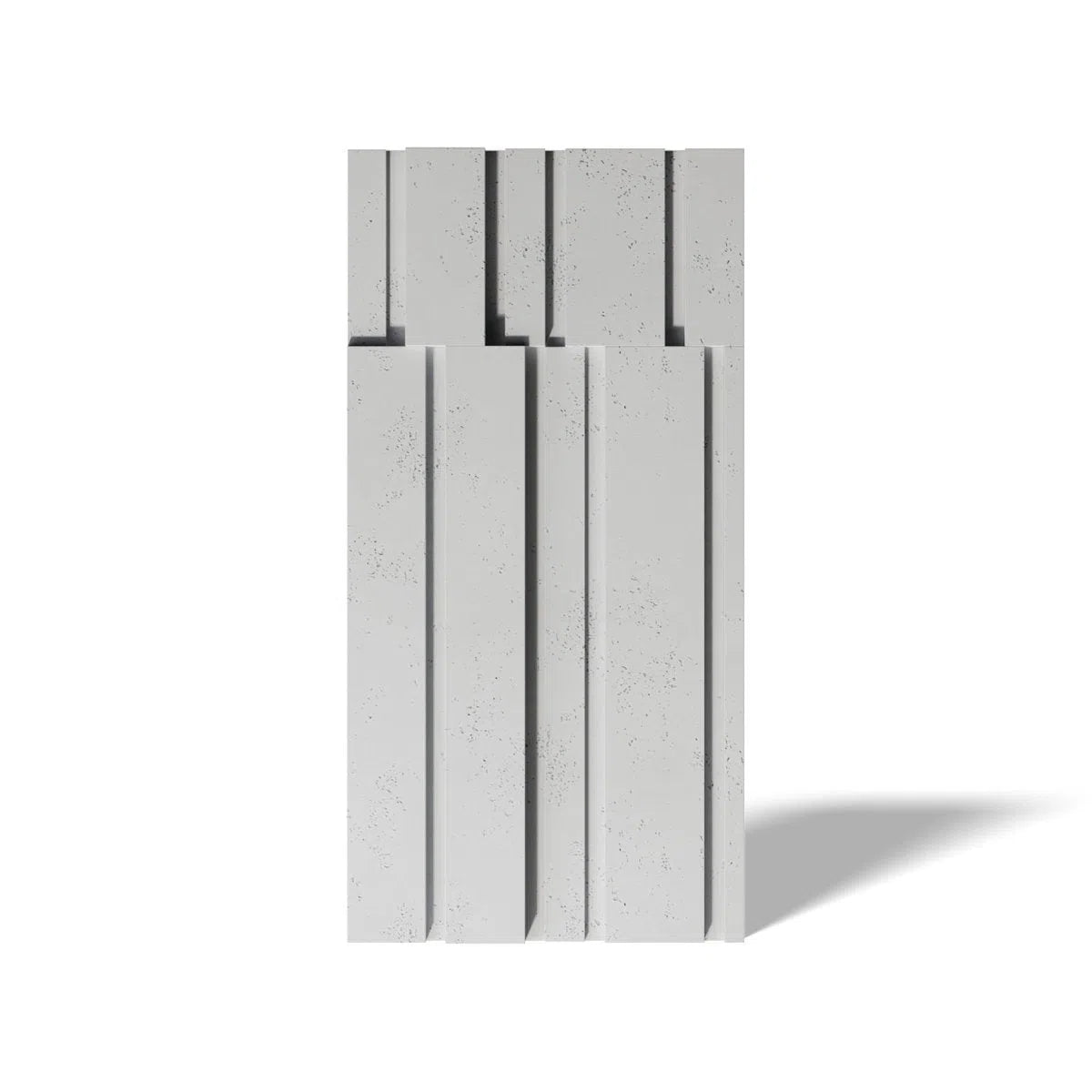 Concrete 3D Wall Panel ROOFTOPS Natural S50 on white background DecorMania.eu