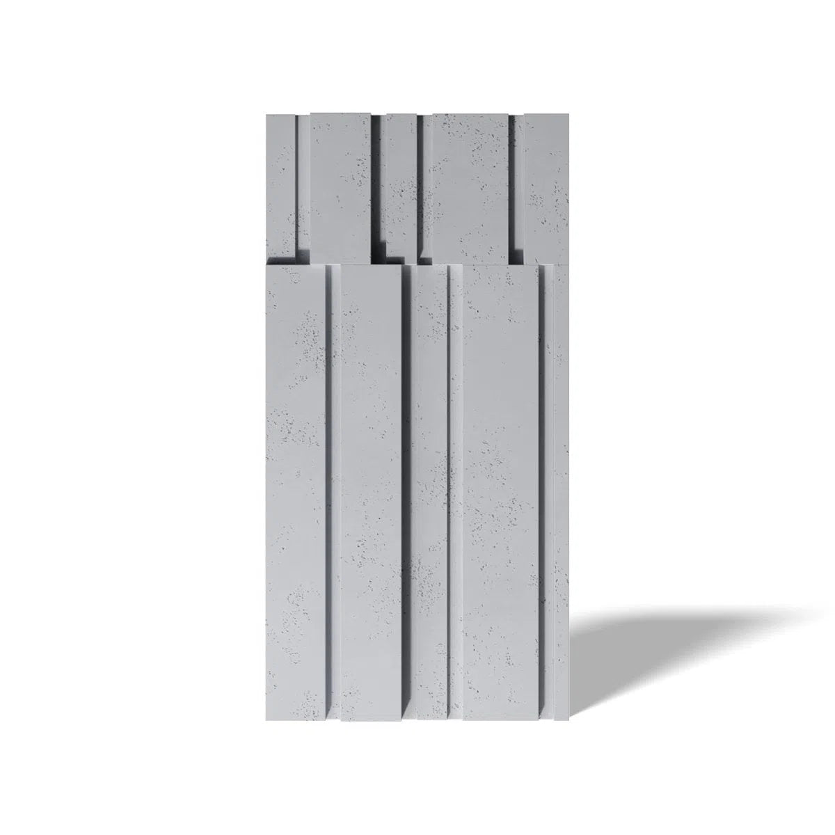 Concrete 3D Wall Panel ROOFTOPS single piece on white background DecorMania.eu