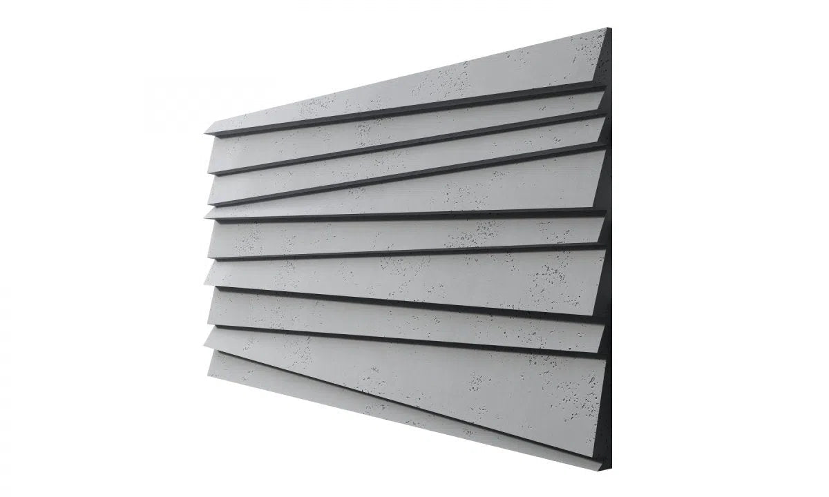 Concrete 3D Wall Panel SHUTTERS on white background DecorMania.eu