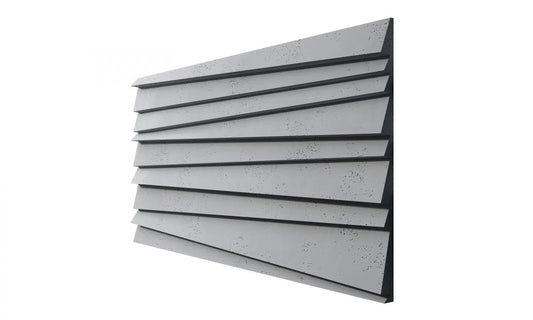 Concrete 3D Wall Panel SHUTTERS on white background DecorMania.eu