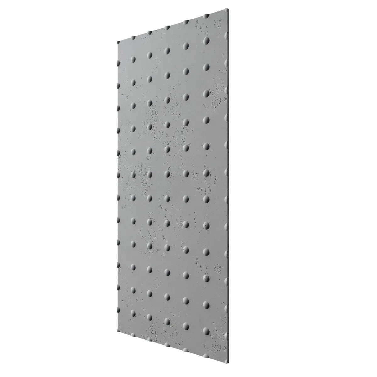 Concrete 3D Wall Panel STEEL DOTS on white background DecorMania.eu