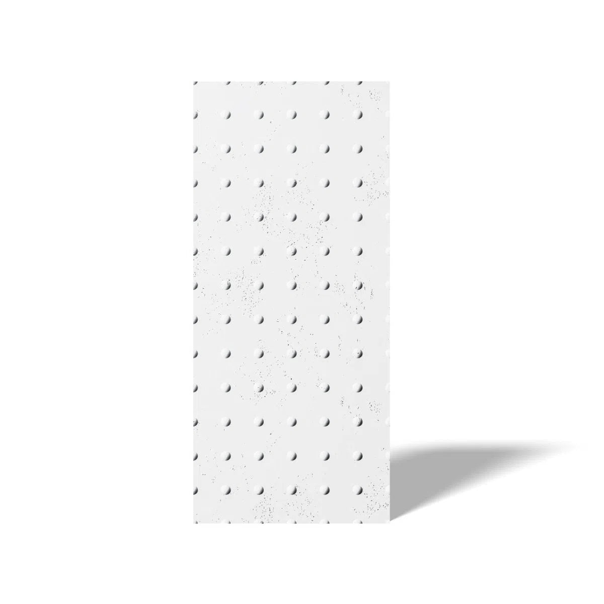 Concrete 3D Wall Panel STEEL DOTS Bs white on white background DecorMania.eu