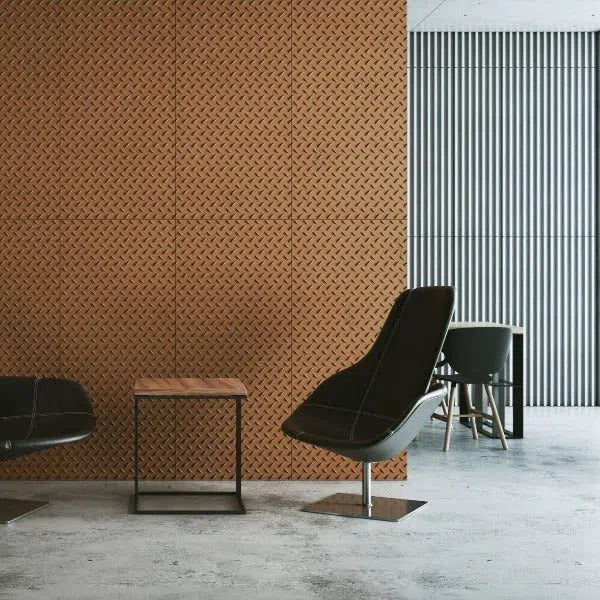 Concrete 3D Wall Panel STEEL SHEET in modern interior DecorMania.eu