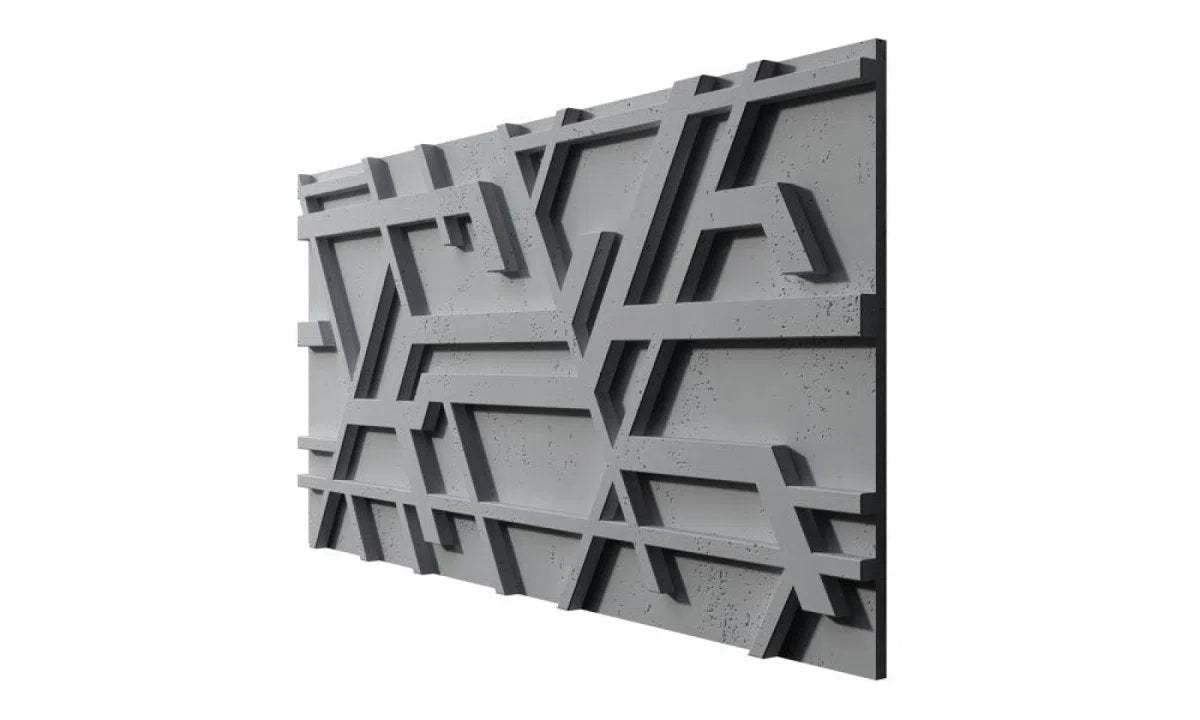 Concrete 3D Wall Panel STELLAR on white background DecorMania.eu