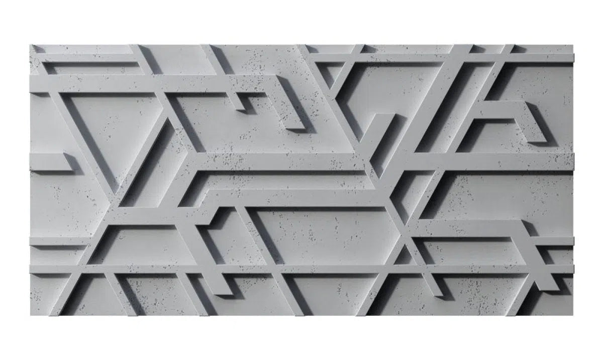 Concrete 3D Wall Panel STELLAR on white background DecorMania.eu