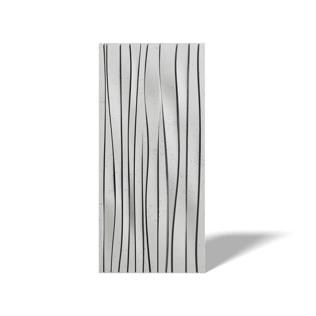 Concrete 3D Wall Panel WAVES Beige KS on white background DecorMania.eu