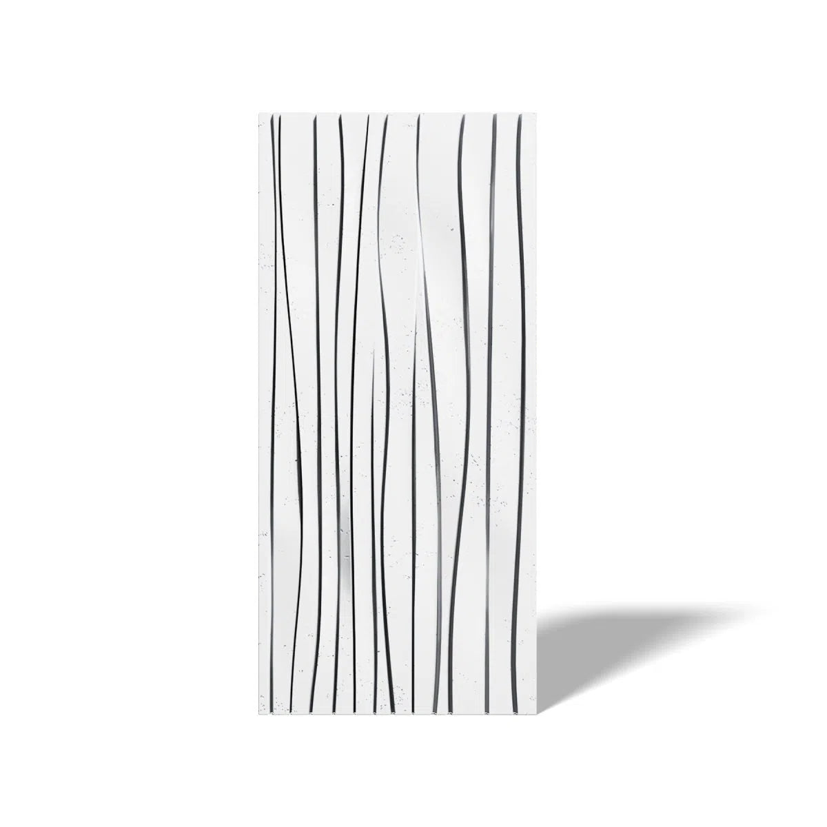 Concrete 3D Wall Panel WAVES White BS on white background DecorMania.eu