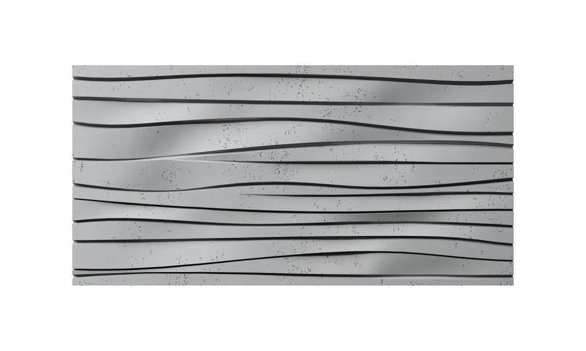 Concrete 3D Wall Panel WAVES on white background DecorMania.eu