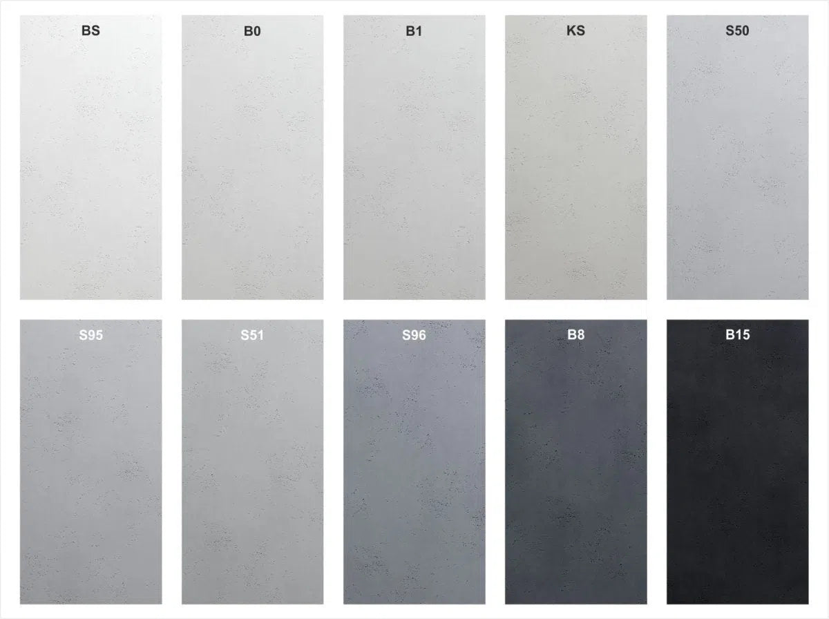 Concrete Wall Panel EXTERIOR avalible colour swatches 150 x 75 cm DecorMania.eu