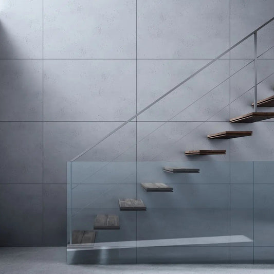 Concrete Wall Panel INTERIOR in grey and grey colour modern interior 100 x 50 cm DecorMania.eu