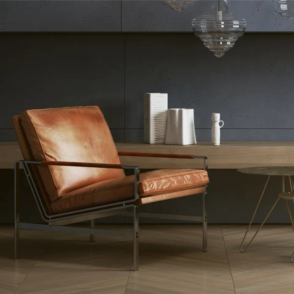 Concrete Wall Panel INTERIOR 60 x 30 cm in modern living room interior DecorMania.eu