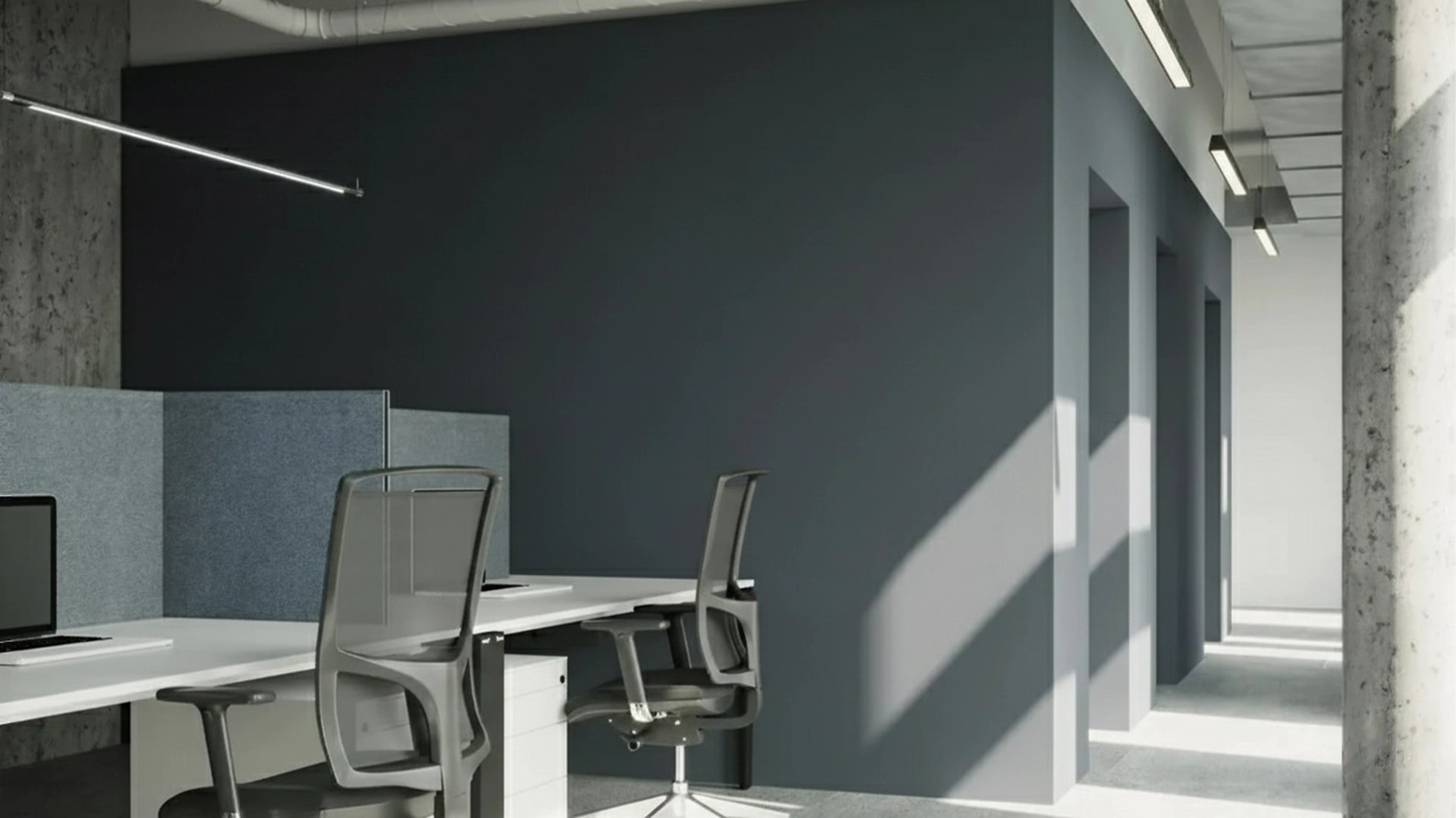 Fluffo FIRE-RESIST Acoustic Wall Panel in office interior