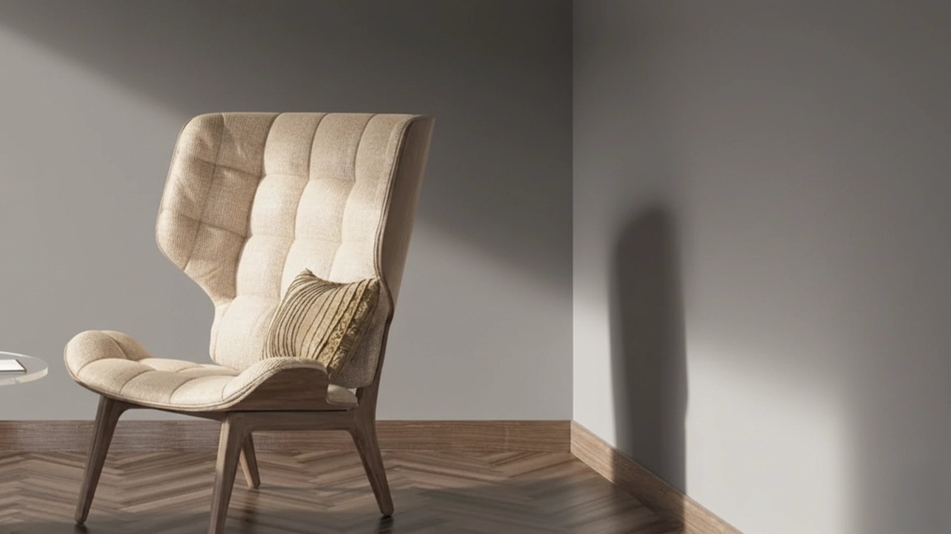 Plain Acoustic Wallpaper Wool Fluffo after