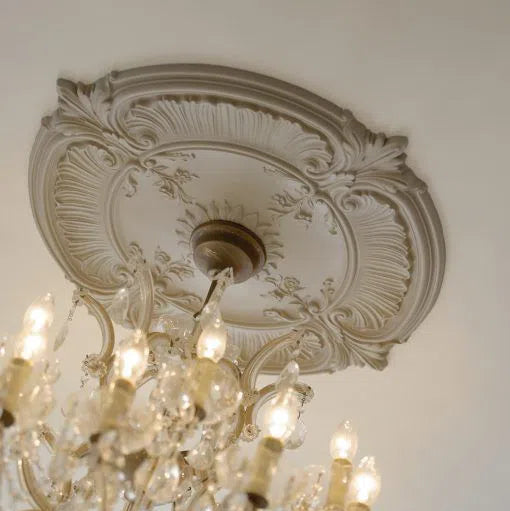 LAURA (R24) ARSTYL Ceiling Rose with an elegant crystal chandelier | DecorMania.eu