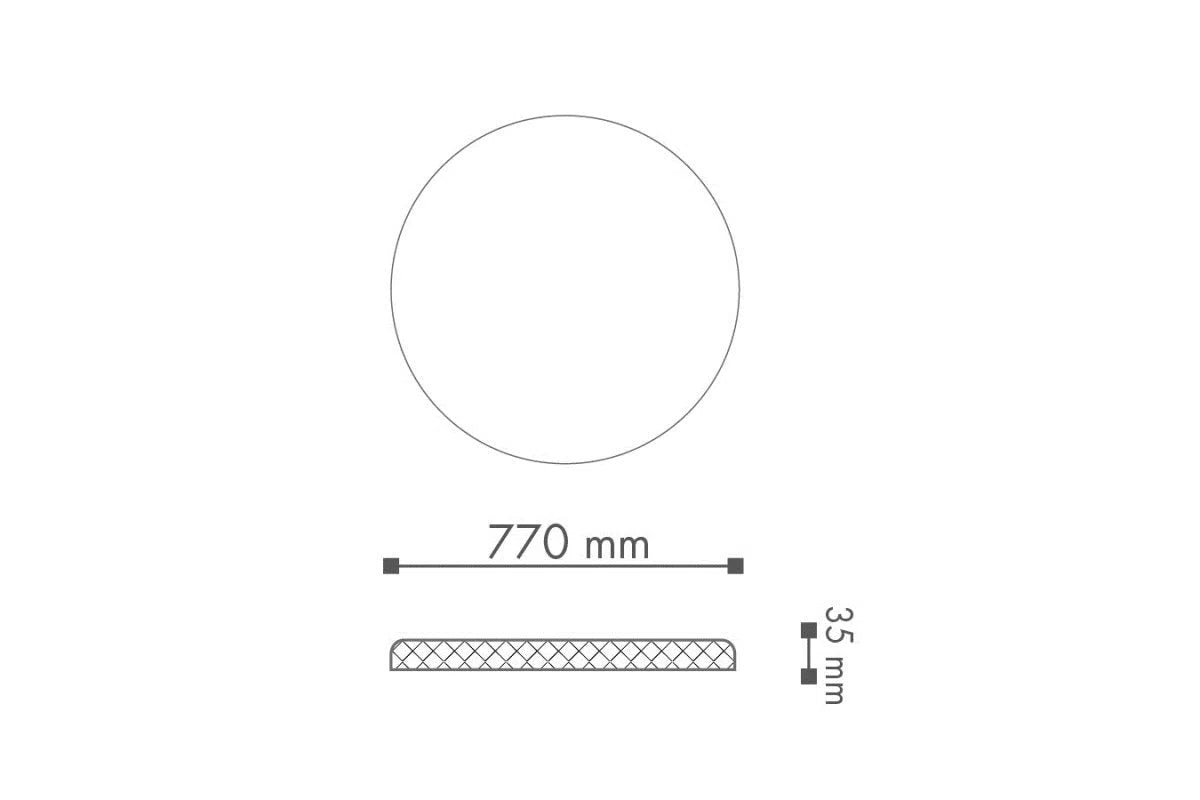 Dimensions of LAURA (R24) ARSTYL Ceiling Rose | DecorMania.eu