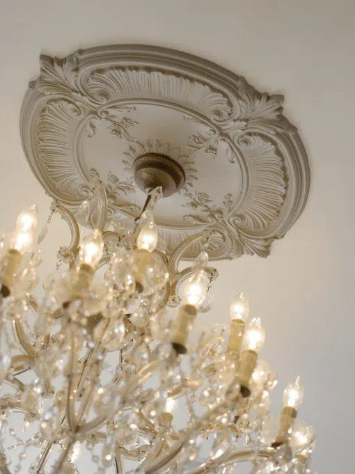 LAURA (R24) ARSTYL Ceiling Rose with an elegant crystal chandelier DecorMania.eu