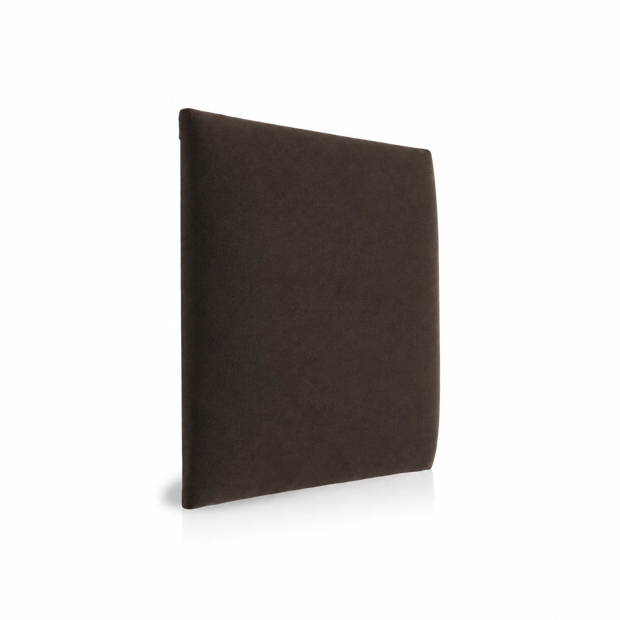 Chocolate Brown upholstered padded wall panel in soft fabric finish