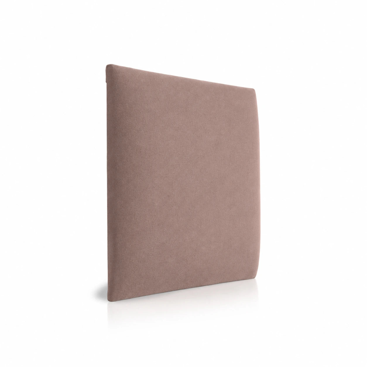 Dusty Rose upholstered padded wall panel in soft fabric finish