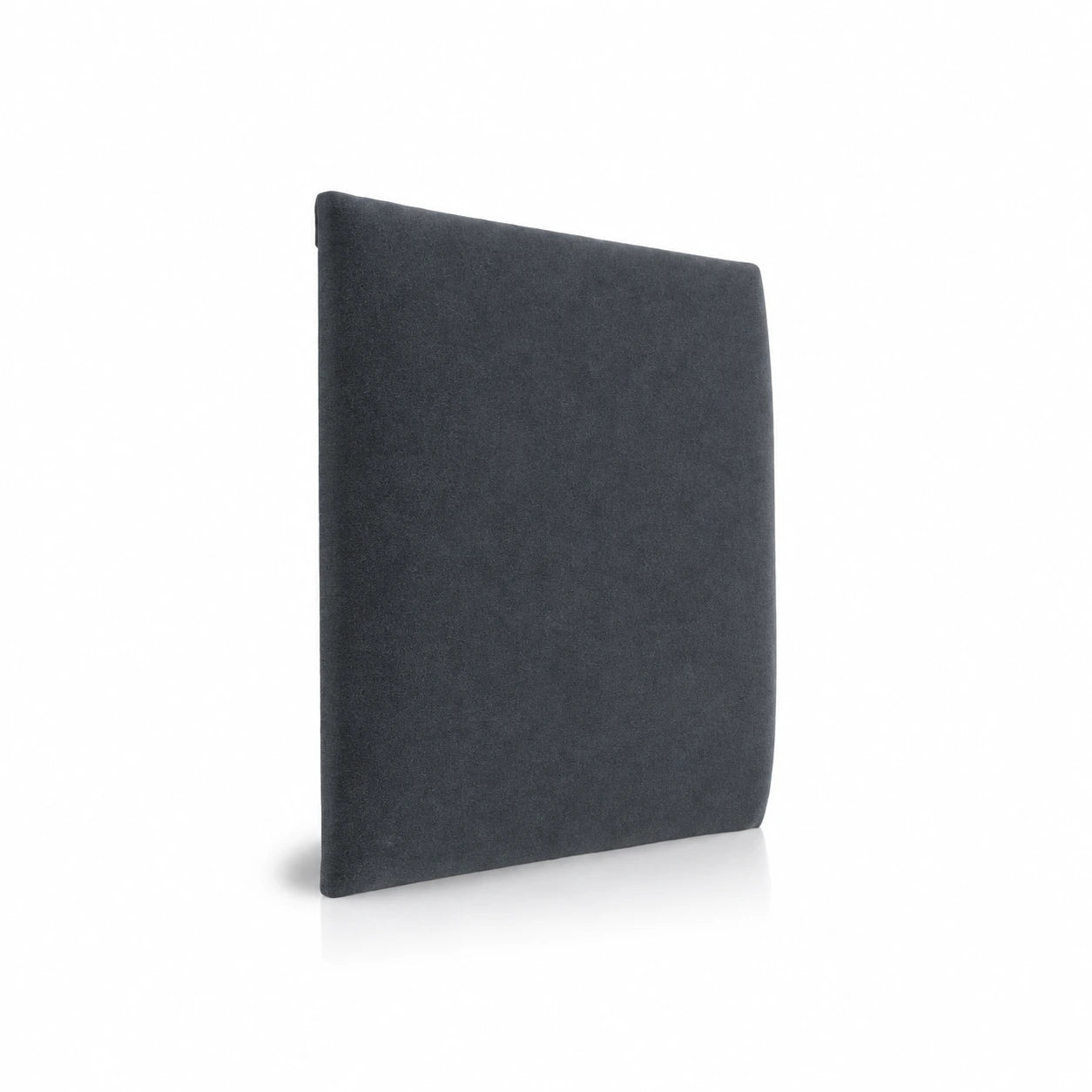 Charcoal Grey upholstered padded wall panel in soft fabric finish