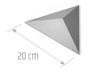 PYRAMIDE 3D concrete tile - sample dimensions on white background DecorMania.eu