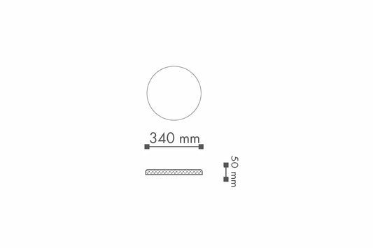 Dimensions of R14 ARSTYL Ceiling Rose | DecorMania.eu