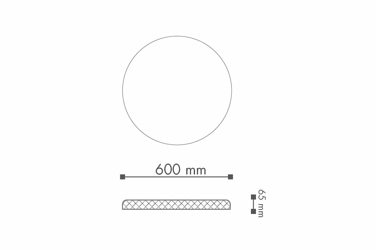 Dimensions of ARSTYL R18 Ceiling Rose  | DecorMania.eu