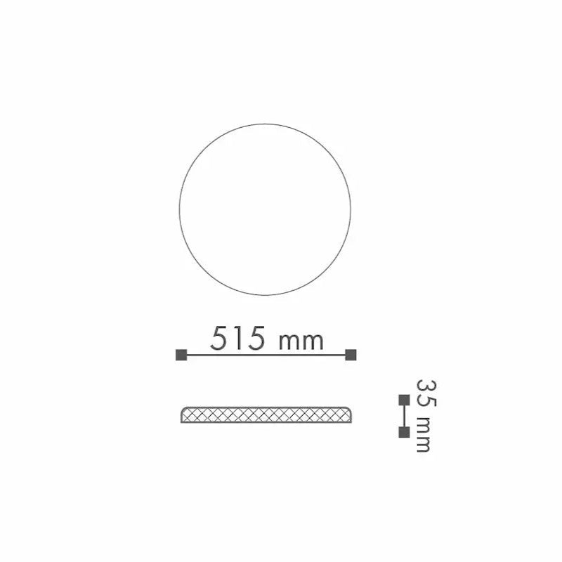 Dimensions of R23 ARSTYL Ceiling Rose | DecorMania.EU