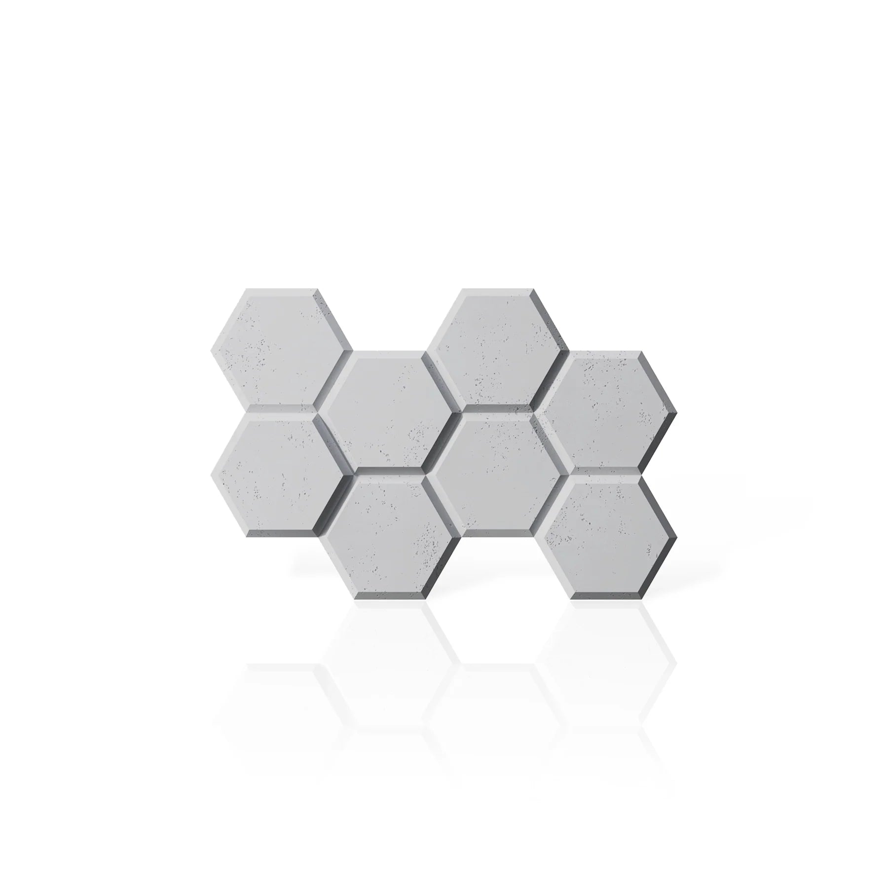 3D Concrete Wall Panels HEXAGON colour swatch on white background DecorMania EU