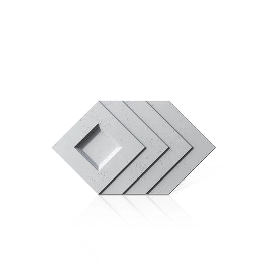3D Concrete Wall Panels SHADOW colour swatch on white background DecorMania EU