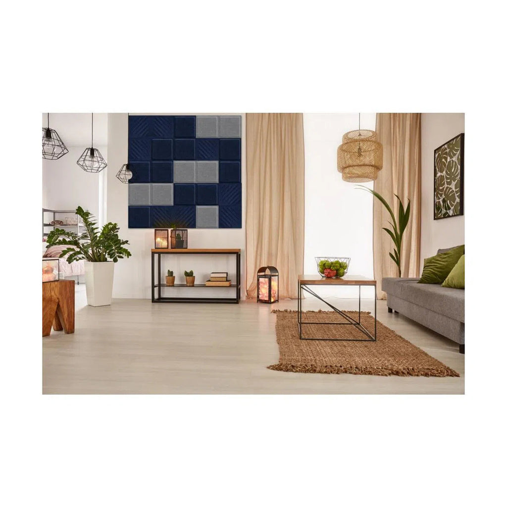 SQUARE RIFT 2 Felt Panel - NAVY - DecorMania.eu