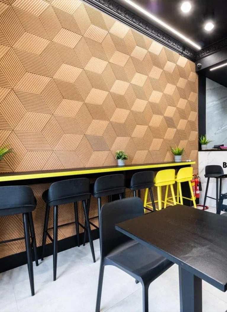 DIAMOND STRIPE 3D Cork Acoustic Panel - DecorMania.eu