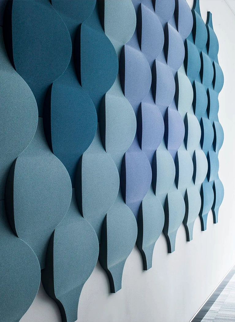 3D Soft Acoustic Wall Panels in white interior Decormania